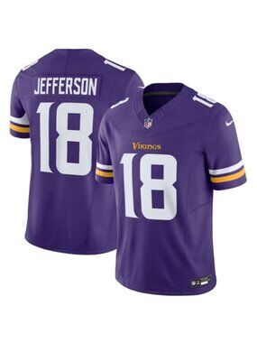 Youths Kids Justin Jefferson Purple Stitched Jersey Vapor